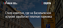 Стало известно, где на Васильевском острове заработает платная парковка