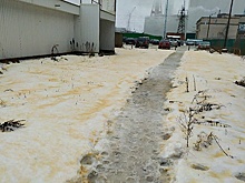 В Карелии выпал желтый снег