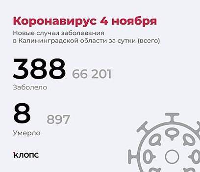 За сутки умерли еще 8 пациентов с ковидом в Калининградской области