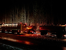 Под Кировом грузовик столкнулся с автобусом с пассажирами