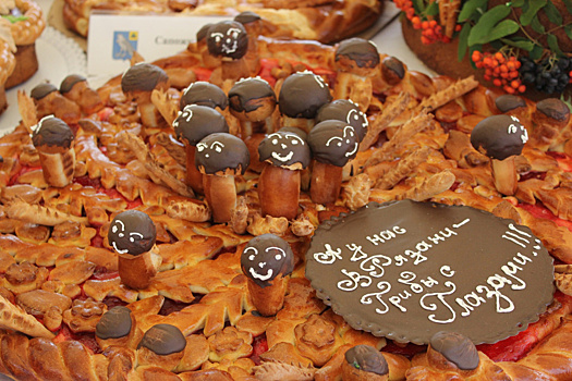 Хлеб и зрелища. В Рязани устроили праздник урожая с суперсамоваром, дружелюбным сомом и страусом