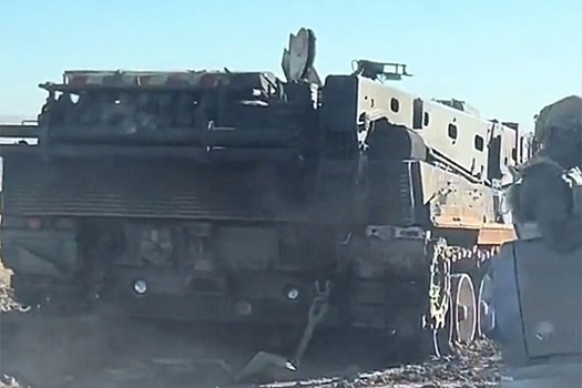 К уничтоженному Leopard 2 прибавился 54-тонный тягач Buffel на его базе