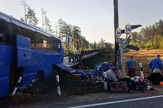Стала известна причина ДТП в Ленобласти, где автобус столкнулся с поездом