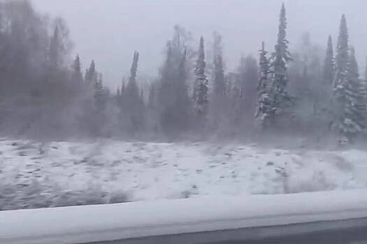 Российский регион засыпало снегом