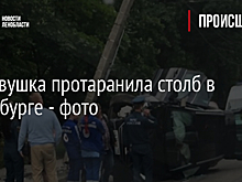 Легковушка протаранила столб в Петербурге - фото