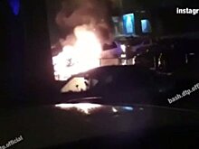 В Уфе неизвестные подожгли иномарку бизнесмена