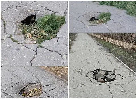 В Самаре спустя почти 7 месяцев устранят дыру в асфальте около детского сада