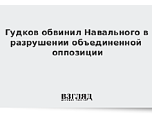 Гудков обвинил Навального в разрушении объединенной оппозиции