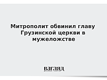Митрополит обвинил главу Грузинской церкви в мужеложстве