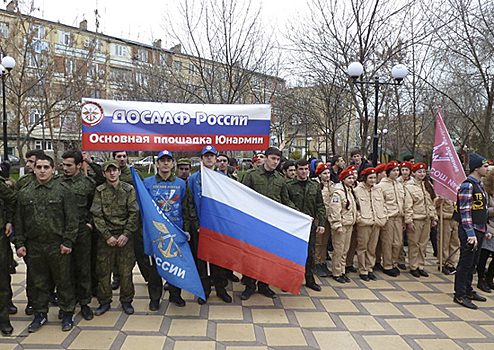 Торжественное мероприятие, посвященное выводу советских войск из Афганистане в Дербенте