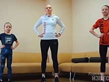 Курская олимпийская чемпионка Евгения Ламонова провела «зарядку со звездой»