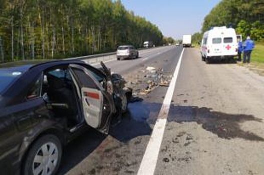 В Спасском районе иномарка врезалась в попутный грузовик