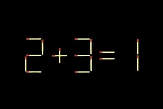 Головоломка со спичками: переложите одну спичку, чтобы равенство стало верным
