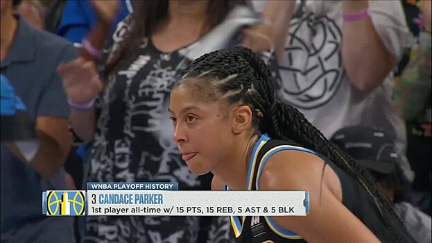 Кэндис Паркер впервые в истории плей-офф WNBA набрала 15+15+5+5 в матче плей-офф