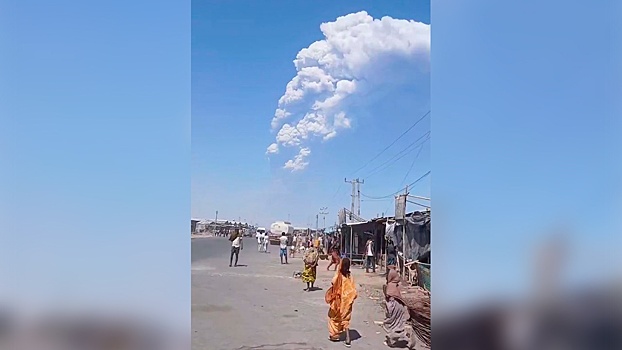 Первое за 10 тысяч лет извержение вулкана Хайли-Губби началось в Эфиопии