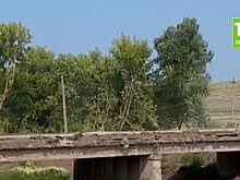 В Альметьевском районе достроили временный мост через реку Степной Зай