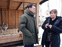 Глава городского округа Кашира Николай Ханин посетил зоостудию «Ковчег»
