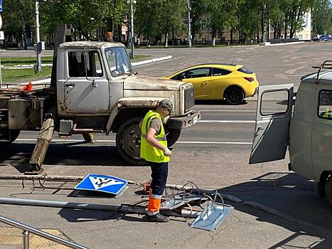На перекрестке Советский проспект - Пушкинская в Вологде формируют единый пешеходный переход