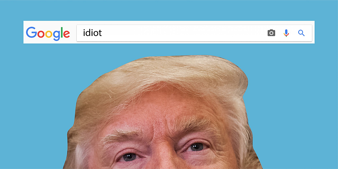 Пользователи онлайн-форума Reddit попытались перестроить поисковую систему Google для того, чтобы на запрос idiot она выдавала изображение президента США Дональда Трампа. И им это удалось 