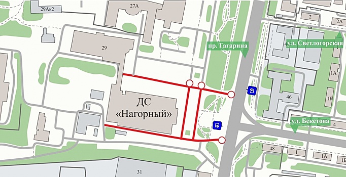 Проезд у Дворца спорта на проспекте Гагарина будет приостановлен 2 и 4 марта