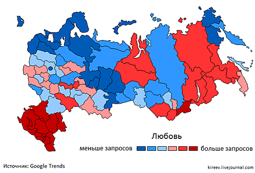 В каких регионах России чаще всего гуглят сексуальные темы