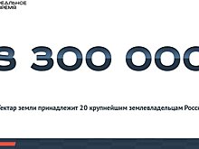 8,3 миллиона га в руках 20 крупнейших землевладельцев России — это много или мало?