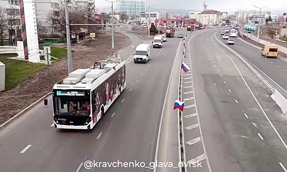 Дед Мороз и Снегурочка открыли транспортную развязку в Новороссийске