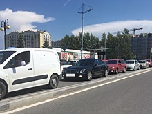 На выезде из Зеленоградска образовалась пробка от КПП "Куршской косы"