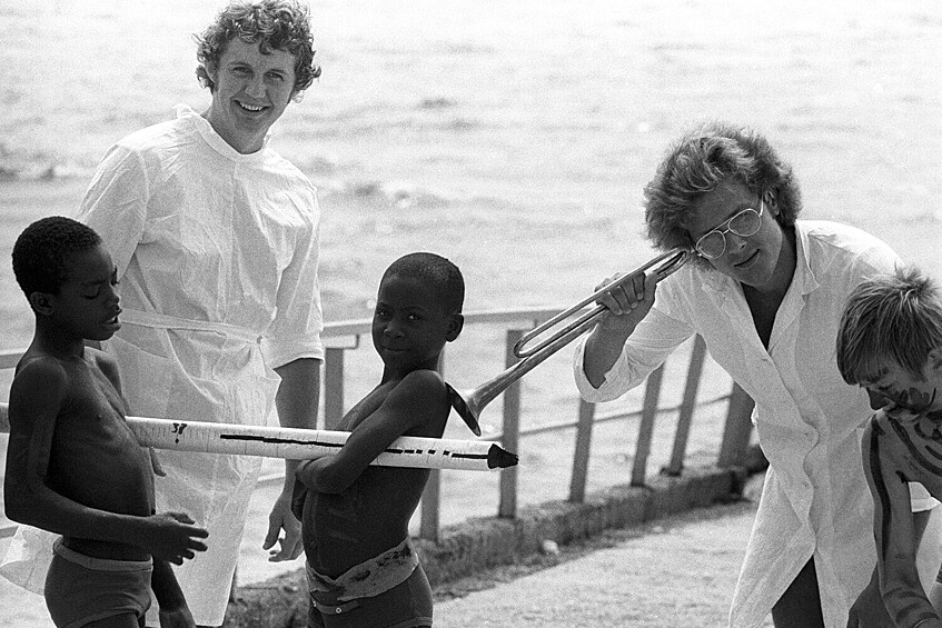 Праздник Нептуна в пионерском лагере «Артек» в Крыму, 1979 год