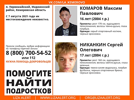 Кузбасские волонтеры объявили поиски двух пропавших подростков