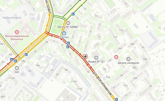 В Казани на улице Космонавтов произошло ДТП с участием автобуса