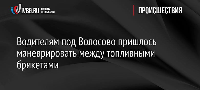 Водителям под Волосово пришлось маневрировать между топливными брикетами
