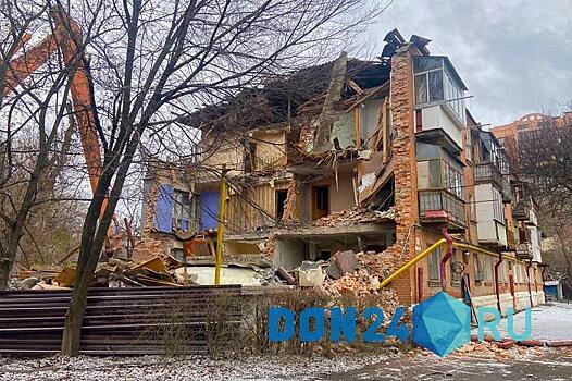 &laquo;Хороший и крепкий&raquo;: в Ростове сносят многоквартирный дом на ул. Козлова