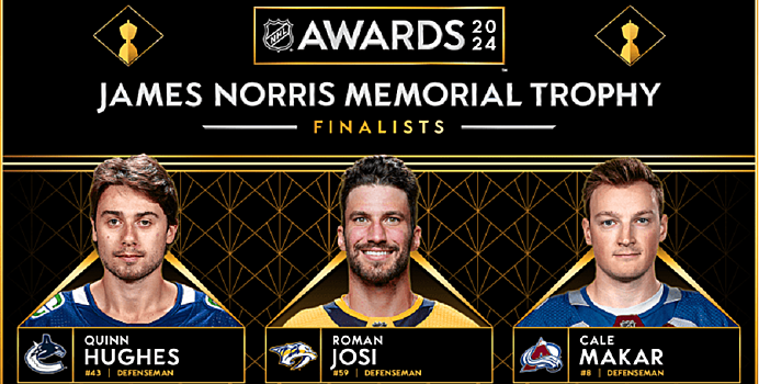 Куинн Хьюз, Макар и Йоси – финалисты на приз лучшему защитнику сезона НХЛ