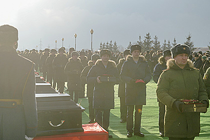 В Подмосковье похоронили 47 жертв катастрофы Ту-154