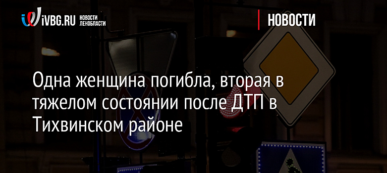Одна женщина погибла, вторая в тяжелом состоянии после ДТП в Тихвинском районе
