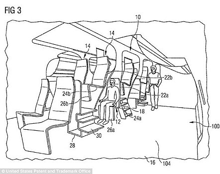 Airbus запатентовал двухуровневые сиденья