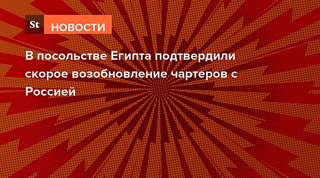 В посольстве Египта подтвердили скорое возобновление чартеров с Россией