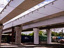 В Ростове закончили монтаж металлического пролетного строения на мосту на Малиновского