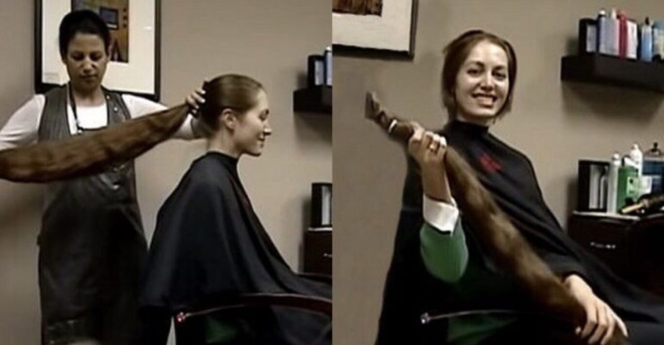 парень отрезал девушке волосы