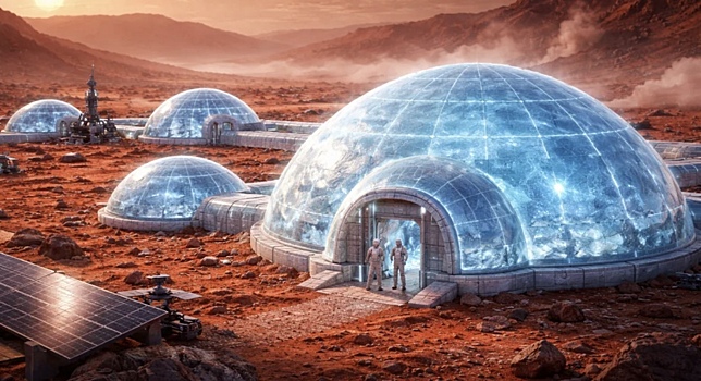 Марсианские базы предложили строить из льда