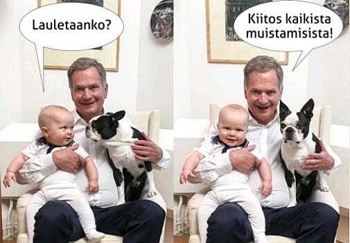 Президент Финляндии в день 70-летия опубликовал фото с полугодовалым сыном
