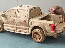 Из дерева сделали функциональную копию пикапа Ford F-150 Raptor