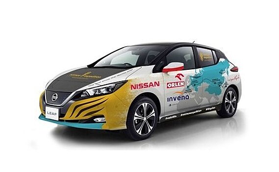 Электромобиль Nissan Leaf отправили в путешествие из Польши в Японию