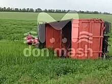 Три большегруза столкнулись на трассе в Ростовской области, один человек погиб