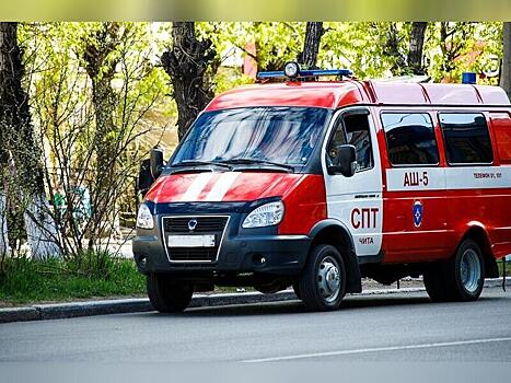 Пожар заметили в Чите