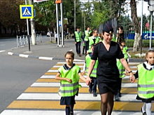 В Северной Осетии в «Единый день безопасности дорожного движения» прошла акция «Посвящение первоклассников в пешеходы»