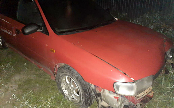 В Шацком районе пьяная женщина на Subaru врезалась в дорожный знак
