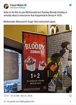 McDonald’s попал в беду из-за кампании “Sundae Bloody Sundae”