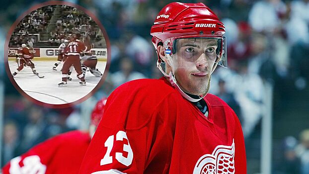 Легендарный гол русского хоккеиста Дацюка в США. Он уложил на лед вратаря, чтобы впервые забить в НХЛ: видео